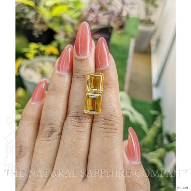 8.97 Ct.Tw. Citrine Pair from Brazil