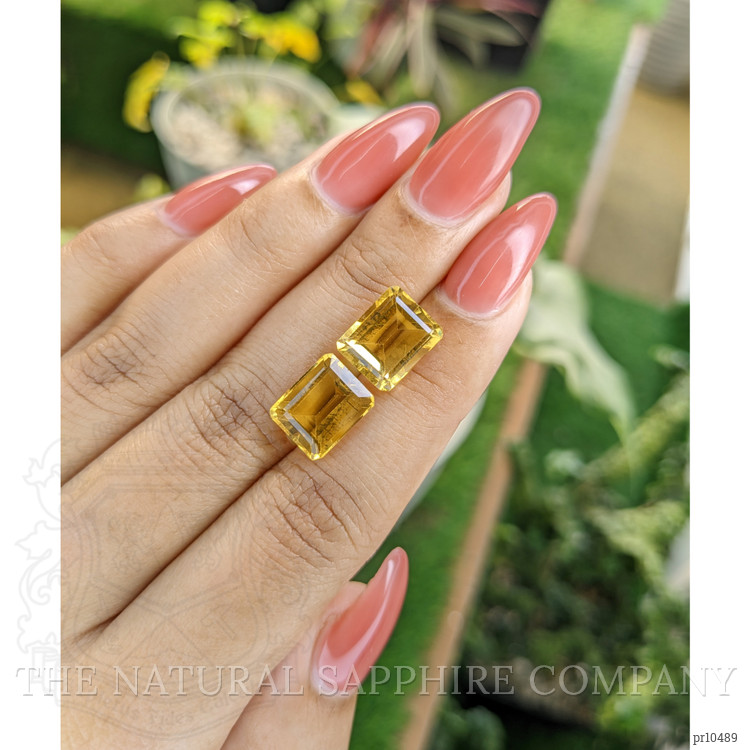 8.97 Ct.Tw. Citrine Pair from Brazil