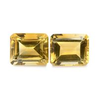 8.61 Ct.Tw. Emerald Cut Citrine Pair