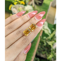 8.61 Ct.Tw.Total Carat Weight Citrine Pair from Brazil Life Style