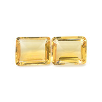 7.42 Ct.Tw. Emerald Cut Citrine Pair