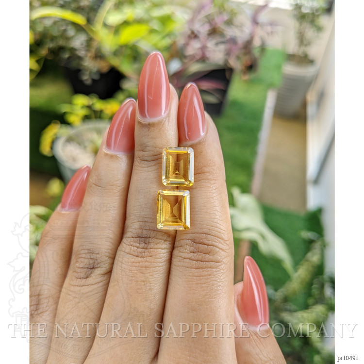 7.42 Ct.Tw. Citrine Pair from Brazil