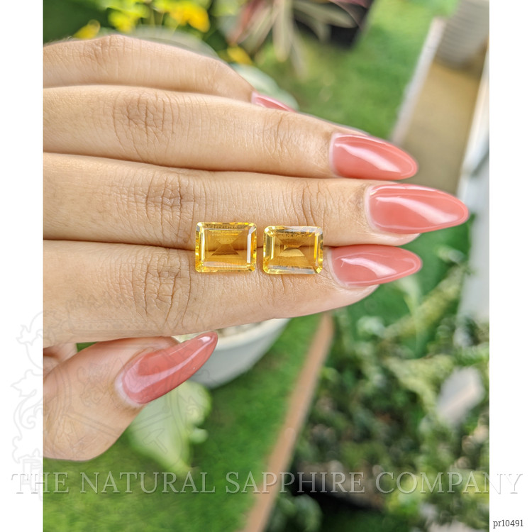 7.42 Ct.Tw. Citrine Pair from Brazil
