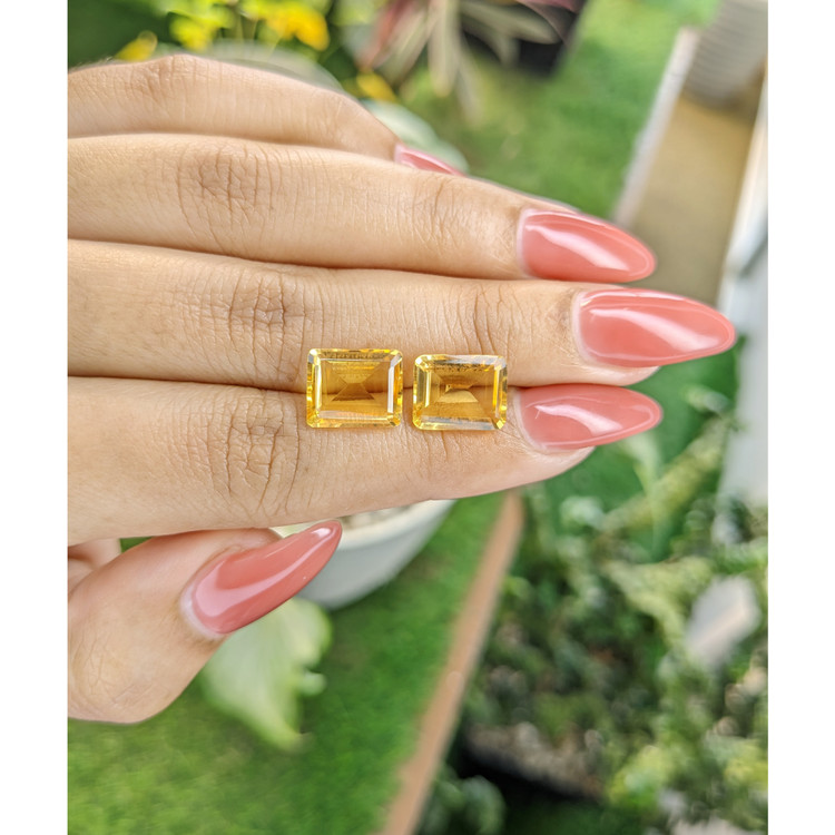 7.42 Ct.Tw. Citrine Pair from Brazil