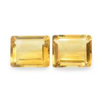 7.27 Ct.Tw. Emerald Cut Citrine Pair