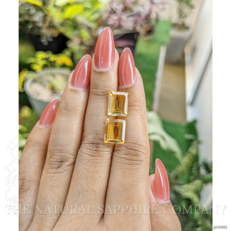 7.27 Ct.Tw. Citrine Pair from Brazil
