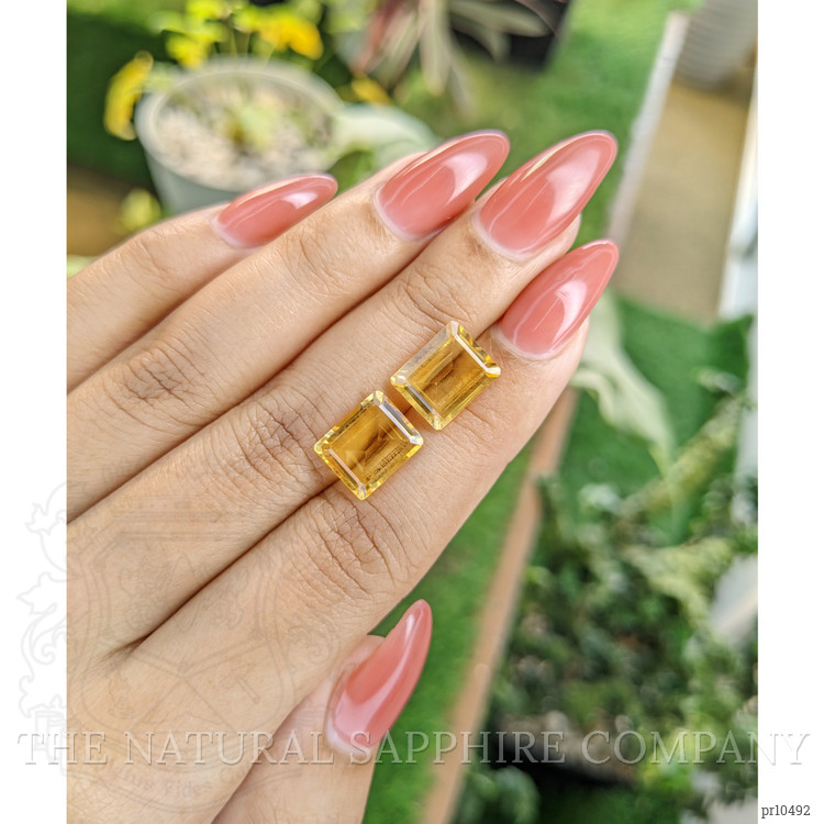 7.27 Ct.Tw. Citrine Pair from Brazil