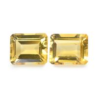 8.44 Ct.Tw. Emerald Cut Citrine Pair