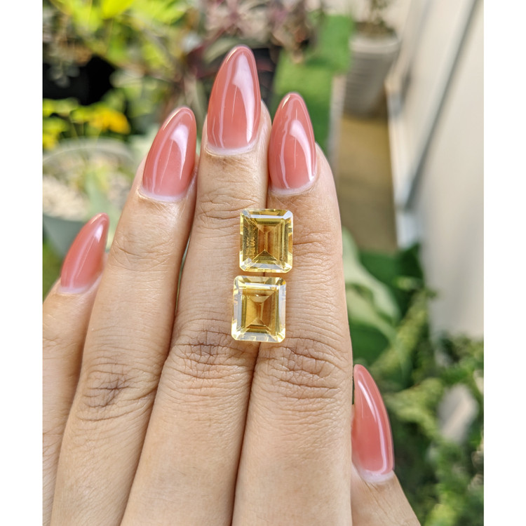 8.44 Ct.Tw. Citrine Pair from Brazil