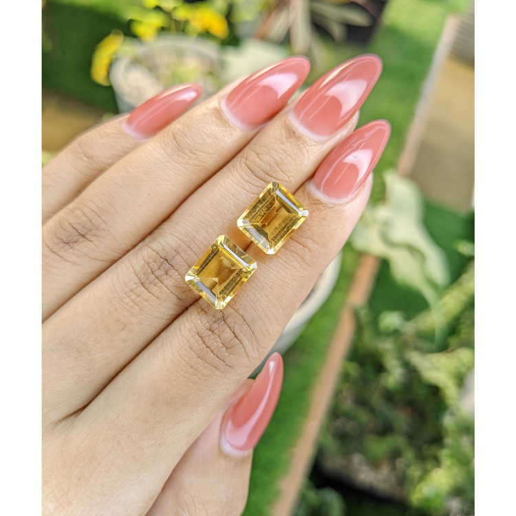 8.44 Ct.Tw. Citrine Pair from Brazil