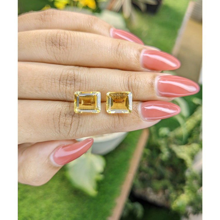 8.44 Ct.Tw. Citrine Pair from Brazil