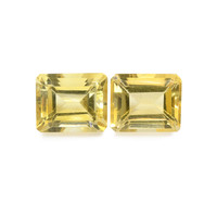 9.59 Ct.Tw. Emerald Cut Citrine Pair