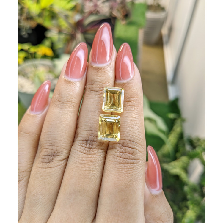 9.59 Ct.Tw. Citrine Pair from Brazil