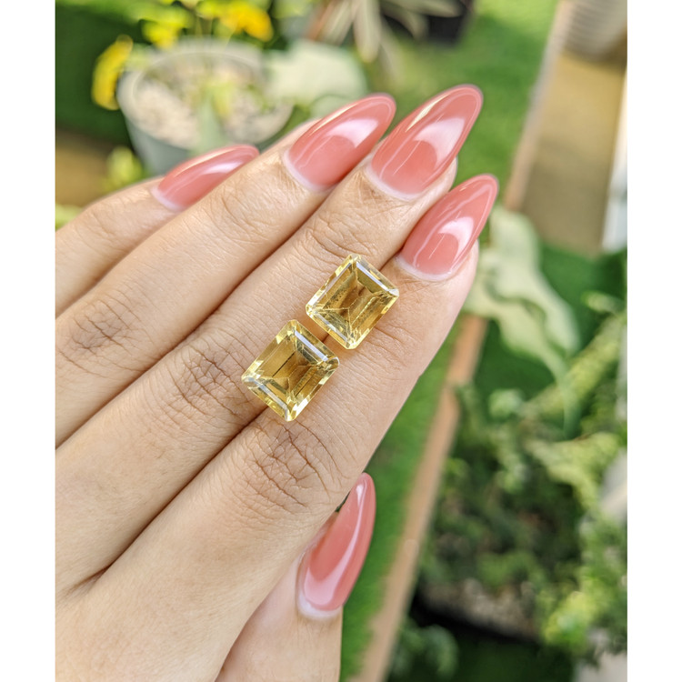 9.59 Ct.Tw. Citrine Pair from Brazil