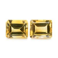 8.85 Ct.Tw. Emerald Cut Citrine Pair