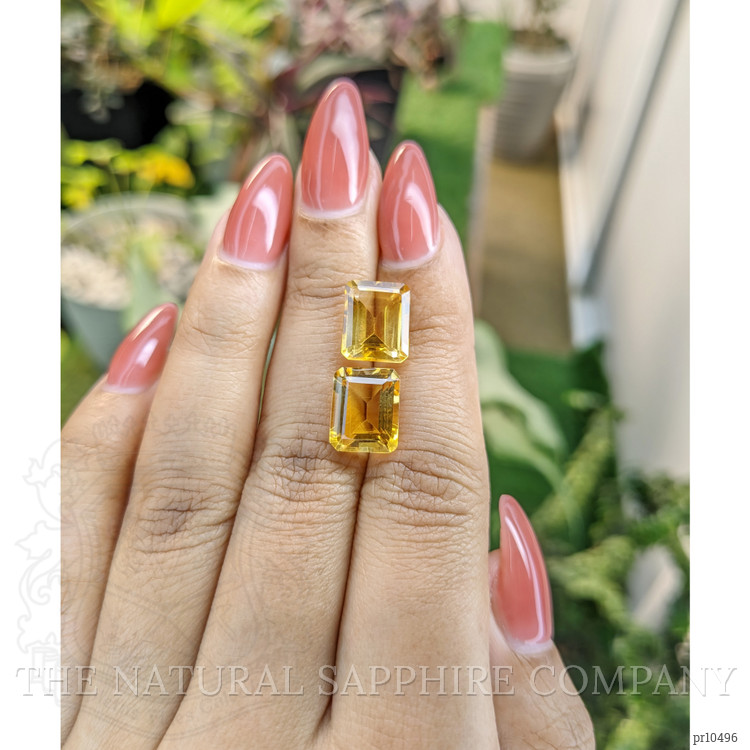 8.22 Ct.Tw. Citrine Pair from Brazil