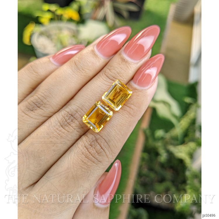 8.22 Ct.Tw. Citrine Pair from Brazil