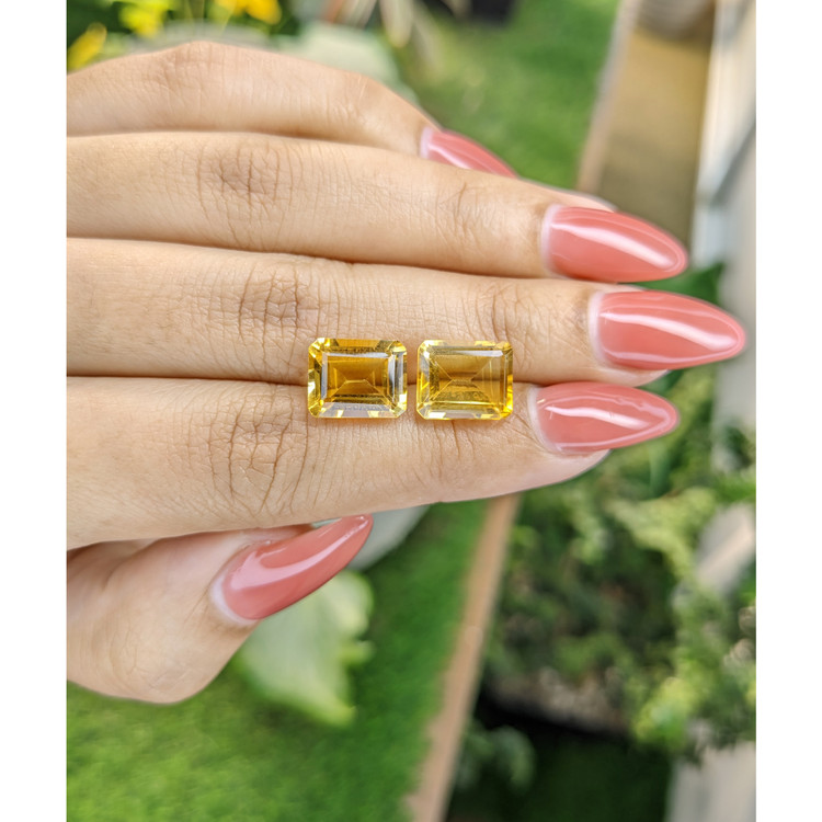 8.22 Ct.Tw. Citrine Pair from Brazil