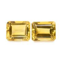 9.25 Ct.Tw. Emerald Cut Citrine Pair