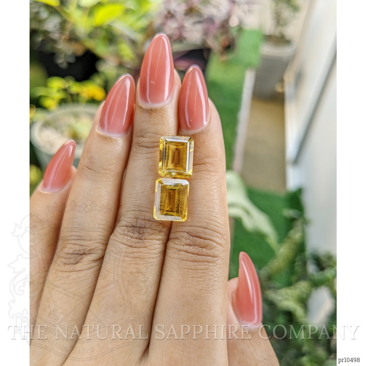 9.25 Ct.Tw. Citrine Pair from Brazil