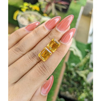 9.25 Ct.Tw.Total Carat Weight Citrine Pair from Brazil Life Style