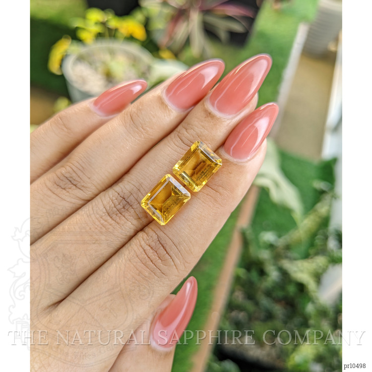 9.25 Ct.Tw. Citrine Pair from Brazil