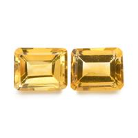 6.49 Ct.Tw. Emerald Cut Citrine Pair