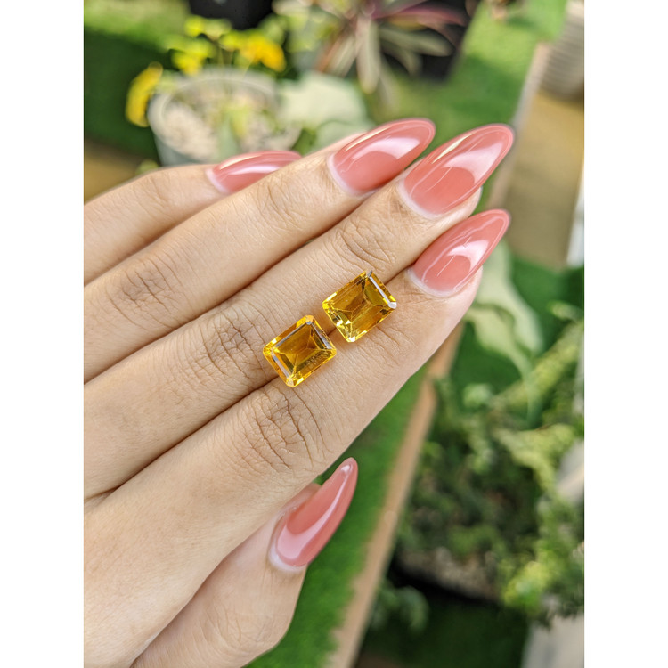 6.49 Ct.Tw. Citrine Pair from Brazil