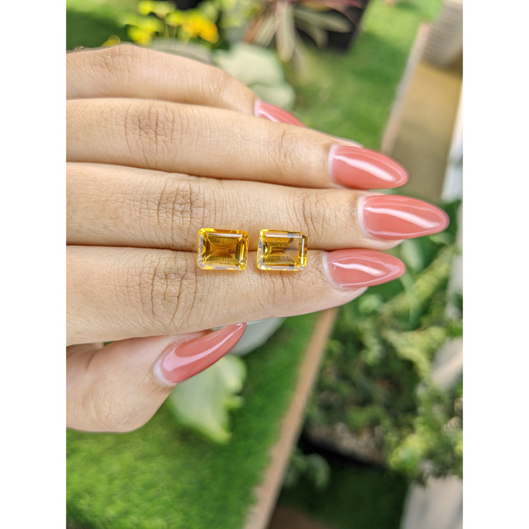 6.49 Ct.Tw. Citrine Pair from Brazil