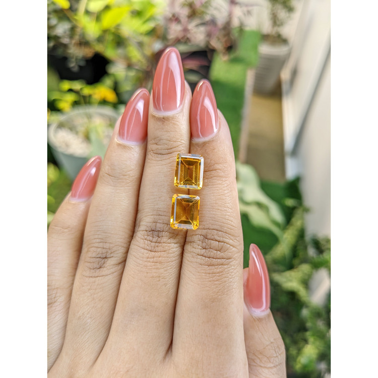 6.49 Ct.Tw. Citrine Pair from Brazil