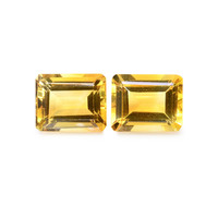 8.61 Ct.Tw. Emerald Cut Citrine Pair