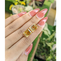 8.00 Ct.Tw.Total Carat Weight Citrine Pair from Brazil Life Style