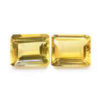 8.59 Ct.Tw. Emerald Cut Citrine Pair
