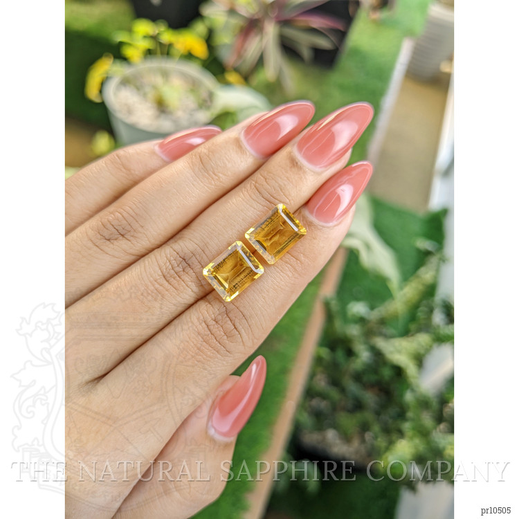 8.59 Ct.Tw. Citrine Pair from Brazil