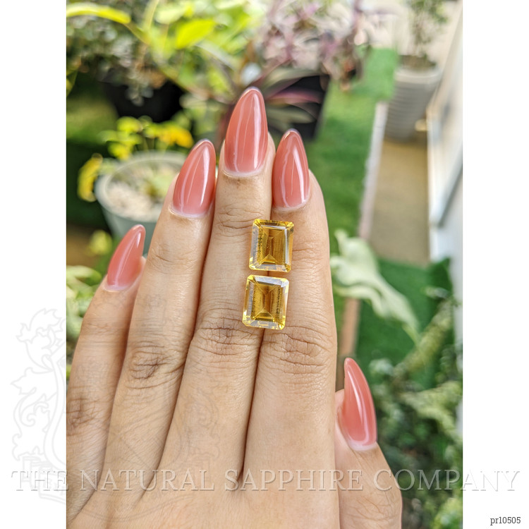 8.59 Ct.Tw. Citrine Pair from Brazil
