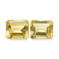 7.37 Ct.Tw. Emerald Cut Citrine Pair