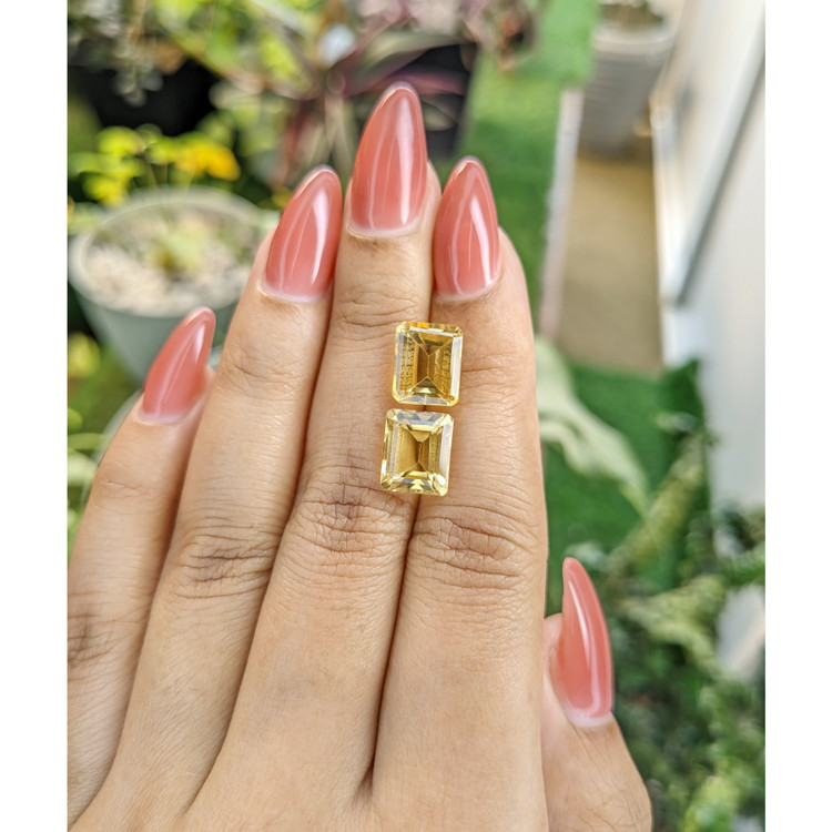 7.37 Ct.Tw. Citrine Pair from Brazil