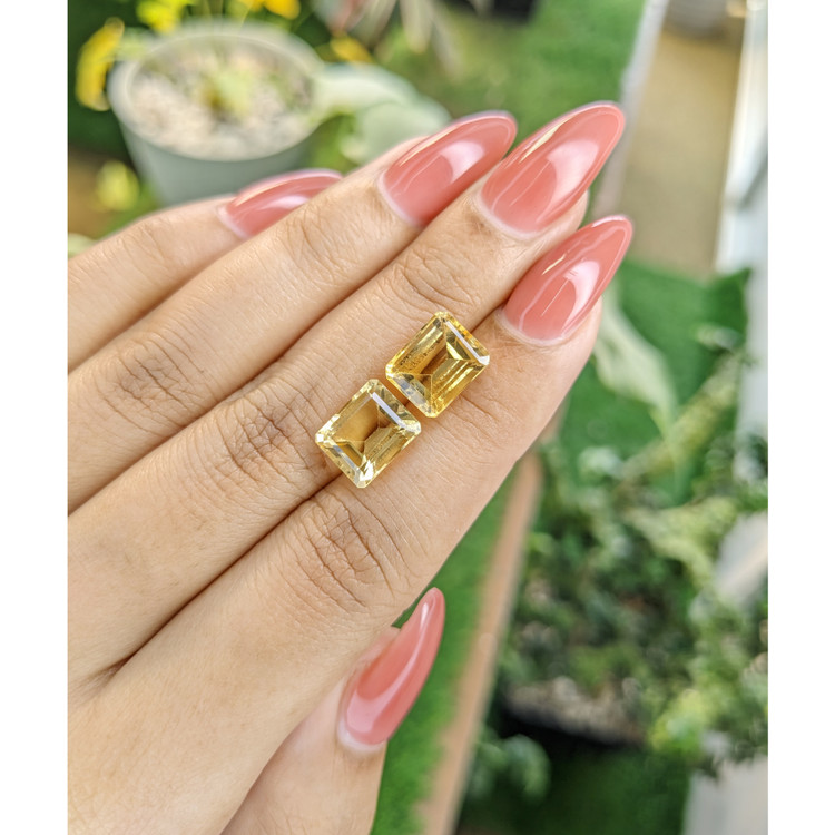 7.37 Ct.Tw. Citrine Pair from Brazil