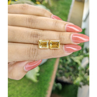 7.37 Ct.Tw.Total Carat Weight Citrine Pair from Brazil Life Style