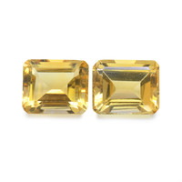 9.53 Ct.Tw. Emerald Cut Citrine Pair