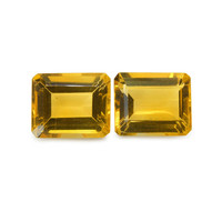 8.39 Ct.Tw. Emerald Cut Citrine Pair