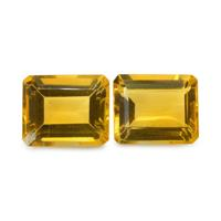 8.39 Ct.Tw. Emerald Cut Citrine Pair