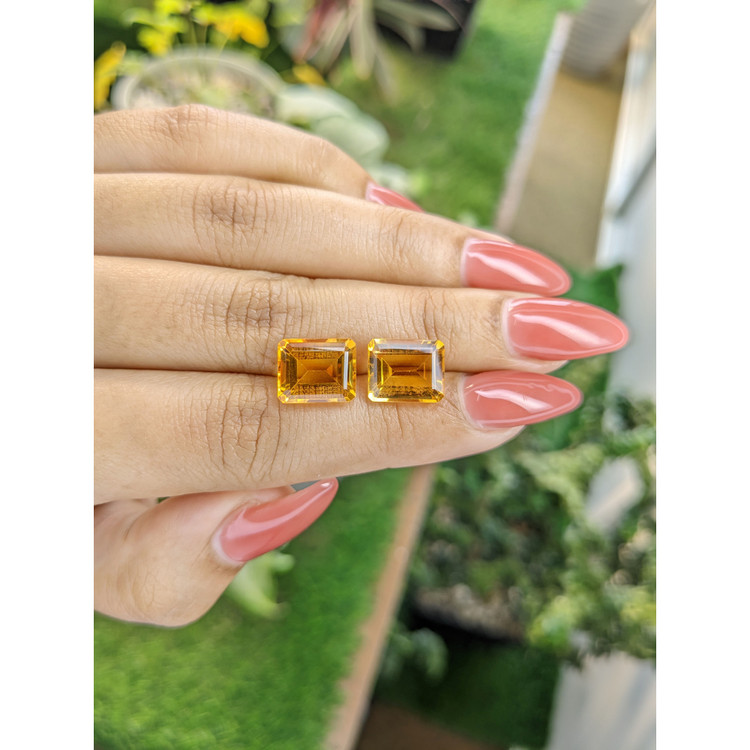 8.39 Ct.Tw. Citrine Pair from Brazil