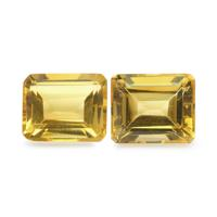 9.23 Ct.Tw. Emerald Cut Citrine Pair