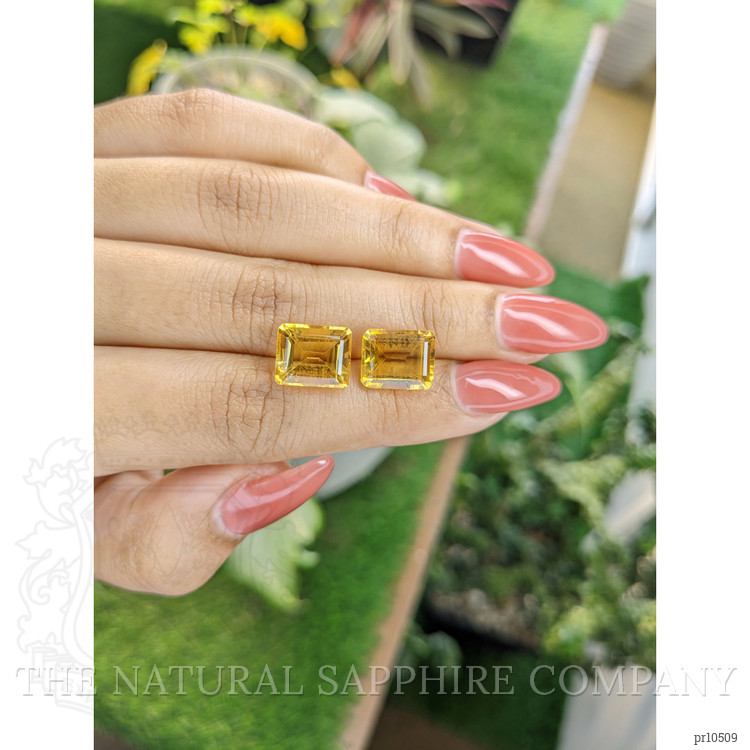 9.23 Ct.Tw. Citrine Pair from Brazil