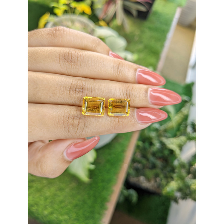 9.23 Ct.Tw. Citrine Pair from Brazil