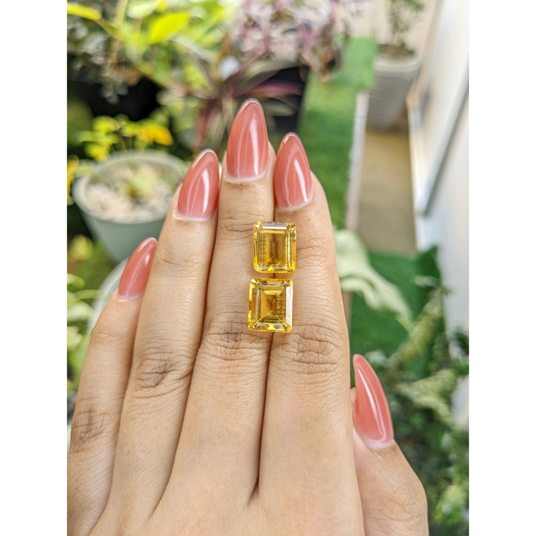 9.23 Ct.Tw. Citrine Pair from Brazil