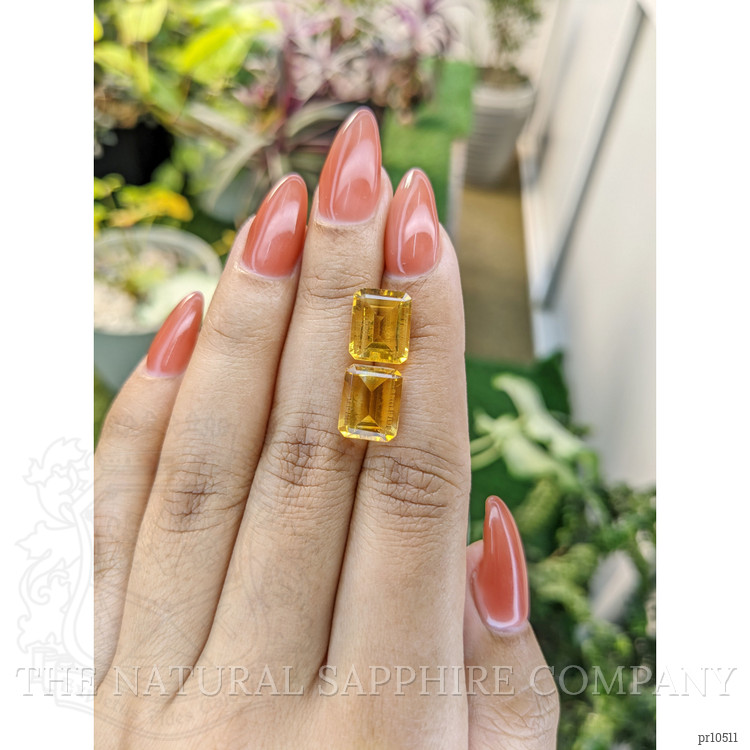 7.86 Ct.Tw. Citrine Pair from Brazil