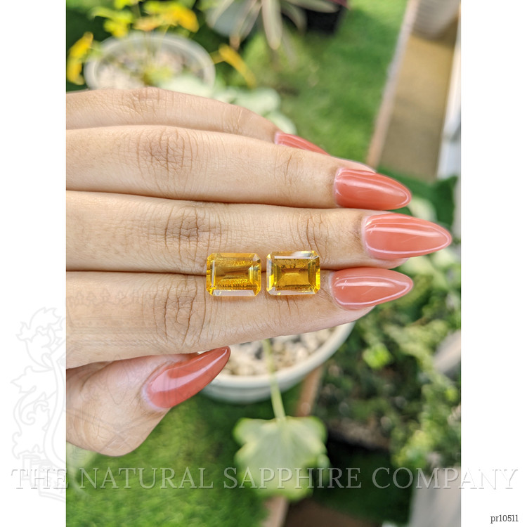 7.86 Ct.Tw. Citrine Pair from Brazil