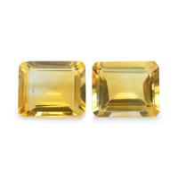 7.46 Ct.Tw. Emerald Cut Citrine Pair